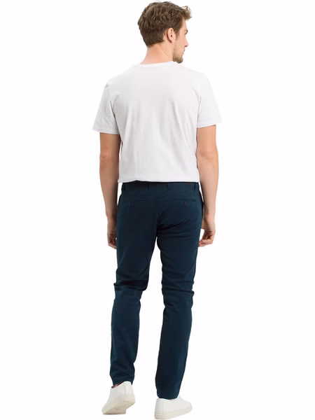 Cross Jeans Herren Slim Tapered Chino Hose - Slim Tapered Fit  - Blau Cross Jeans Herren Slim Tapered Chino Hose - Slim Tapered Fit  - Blau