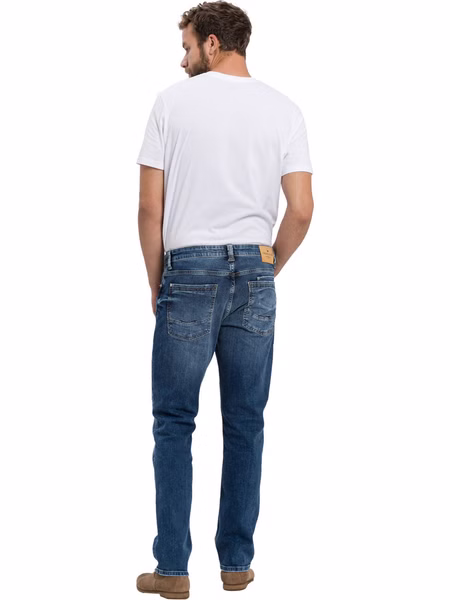 Cross Jeans Herren Jeans Dylan - Regular Fit - Blau - Mid Blue Used Cross Jeans Herren Jeans Dylan - Regular Fit - Blau - Mid Blue Used