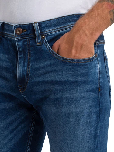 Cross Jeans Herren Jeans Jimi - Slim Tapered Fit - Blau - Mid Blue