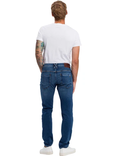Cross Jeans Herren Jeans Jimi - Slim Tapered Fit - Blau - Mid Blue