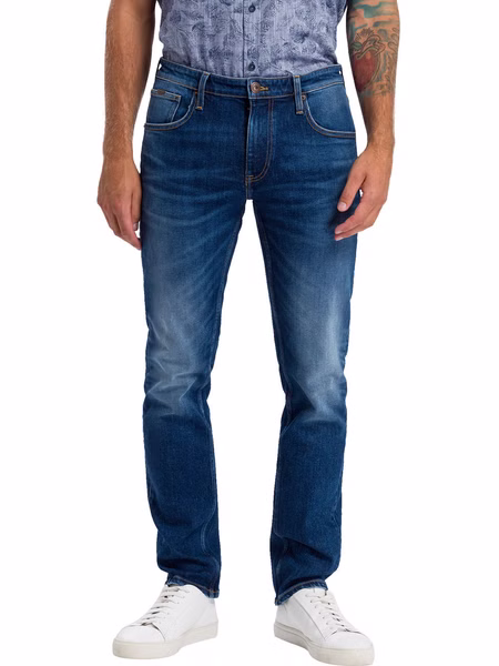 Cross Jeans Herren Jeans Damien - Slim Fit - Blau - Dark Blue Cross Jeans Herren Jeans Damien - Slim Fit - Blau - Dark Blue