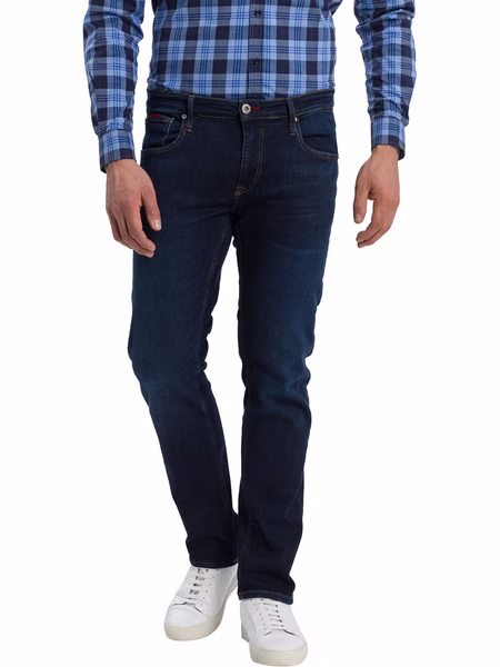 Cross Jeans Herren Jeans Damien - Slim Fit - Blau - Flex Dark Blue Cross Jeans Herren Jeans Damien - Slim Fit - Blau - Flex Dark Blue