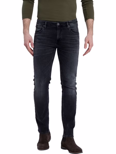 Cross Jeans Herren Jeans Damien - Slim Fit - Schwarz - Black Cross Jeans Herren Jeans Damien - Slim Fit - Schwarz - Black