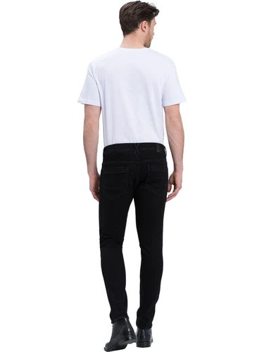 Cross Jeans Herren Jeans Jimi - Slim Tapered Fit - Schwarz - Black