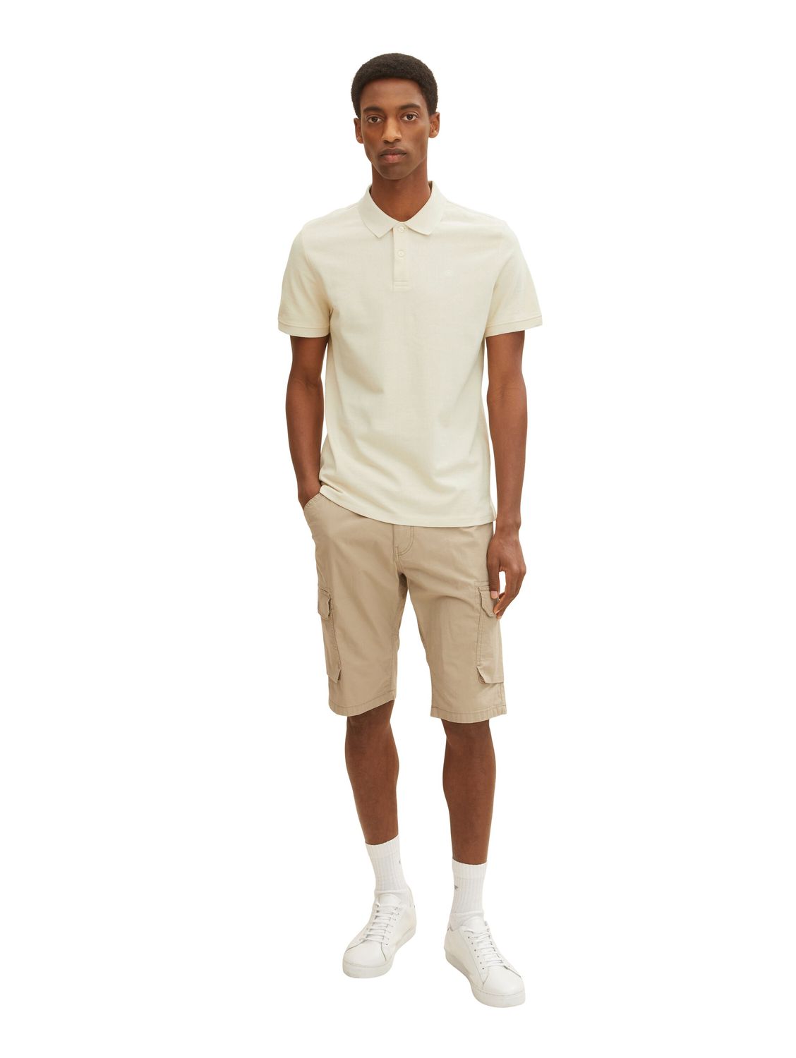 Tom Tailor Herren Cargo Short JOSH Blau Grau Beige