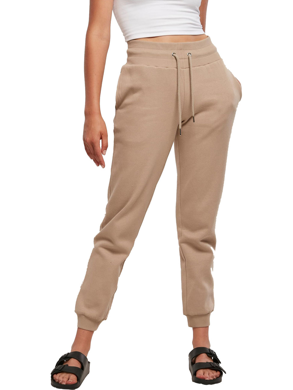 Urban Classics Damen Sweatpant ORGANIC HIGH WAIST - Regular Fit