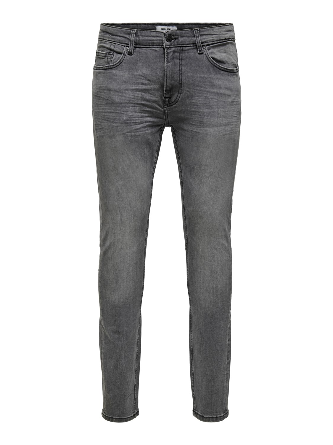 Only & Sons Herren Jeans ONSWARP GREY DCC 2051 - Skinny Fit - Grau - Grey Denim