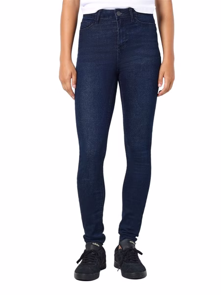 Noisy May Damen Jeans  NMCALLIE HW SKINNY JEANS VI241DB Skinny Fit Blau - Dark Blue Denim Noisy May Damen Jeans  NMCALLIE HW SKINNY JEANS VI241DB Skinny Fit Blau - Dark Blue Denim