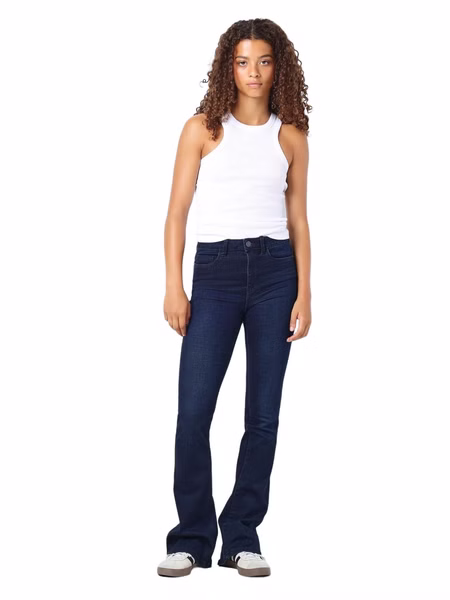 Noisy May Damen Jeans NMSALLIE HW FLARE JEANS VI241DB - Flare Fit - Blau - Dark Blue Denim Noisy May Damen Jeans NMSALLIE HW FLARE JEANS VI241DB - Flare Fit - Blau - Dark Blue Denim
