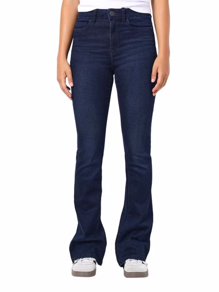 Noisy May Damen Jeans NMSALLIE HW FLARE JEANS VI241DB - Flare Fit - Blau - Dark Blue Denim Noisy May Damen Jeans NMSALLIE HW FLARE JEANS VI241DB - Flare Fit - Blau - Dark Blue Denim
