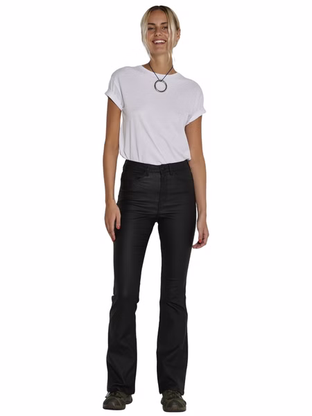 Noisy May Damen Jeans NMSALLIE HW FLARE COATED - Flare Fit - Schwarz - Black Noisy May Damen Jeans NMSALLIE HW FLARE COATED - Flare Fit - Schwarz - Black