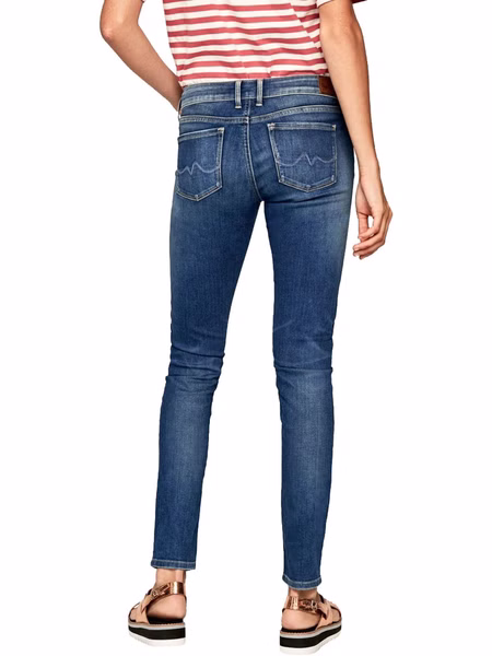 Pepe Jeans Damen Jeans SOHO - Skinny Fit - Blau - Blue Denim Pepe Jeans Damen Jeans SOHO - Skinny Fit - Blau - Blue Denim