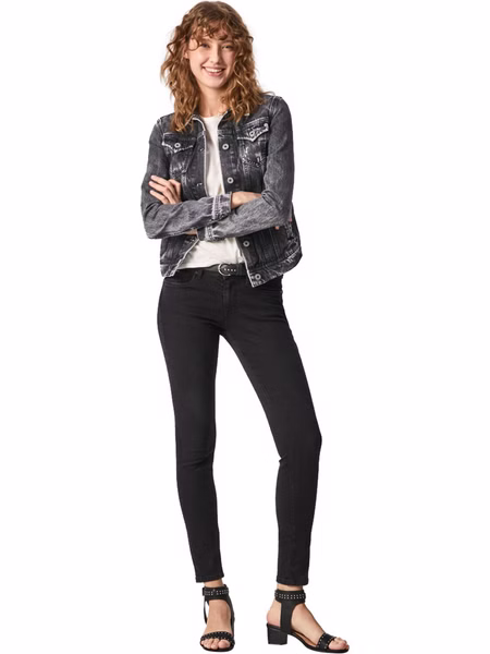 Pepe Jeans Damen Jeans SOHO - Skinny Fit - Schwarz - Black Washed Pepe Jeans Damen Jeans SOHO - Skinny Fit - Schwarz - Black Washed