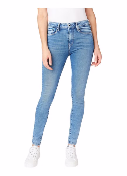 Pepe Jeans Damen Jeans REGENT - Skinny Fit - Blau - Medium Light Blue Pepe Jeans Damen Jeans REGENT - Skinny Fit - Blau - Medium Light Blue