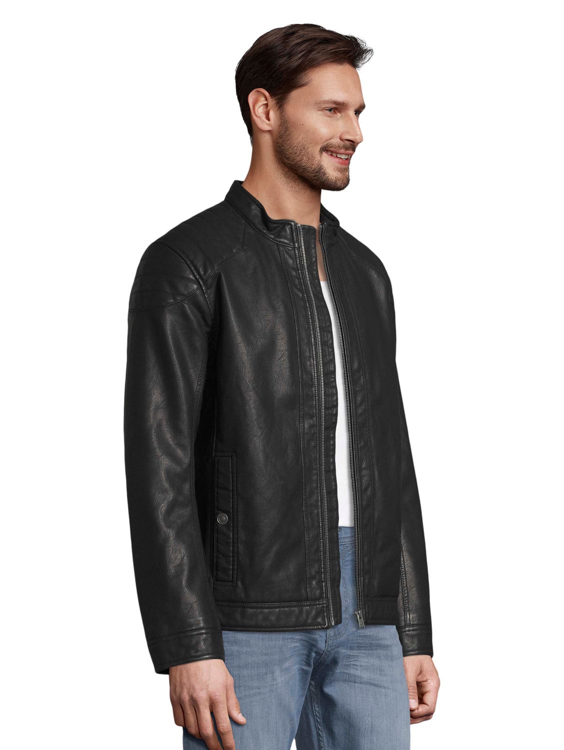 TOM TAILOR Lederimitatjacke mit Stehkragen günstig online kaufen