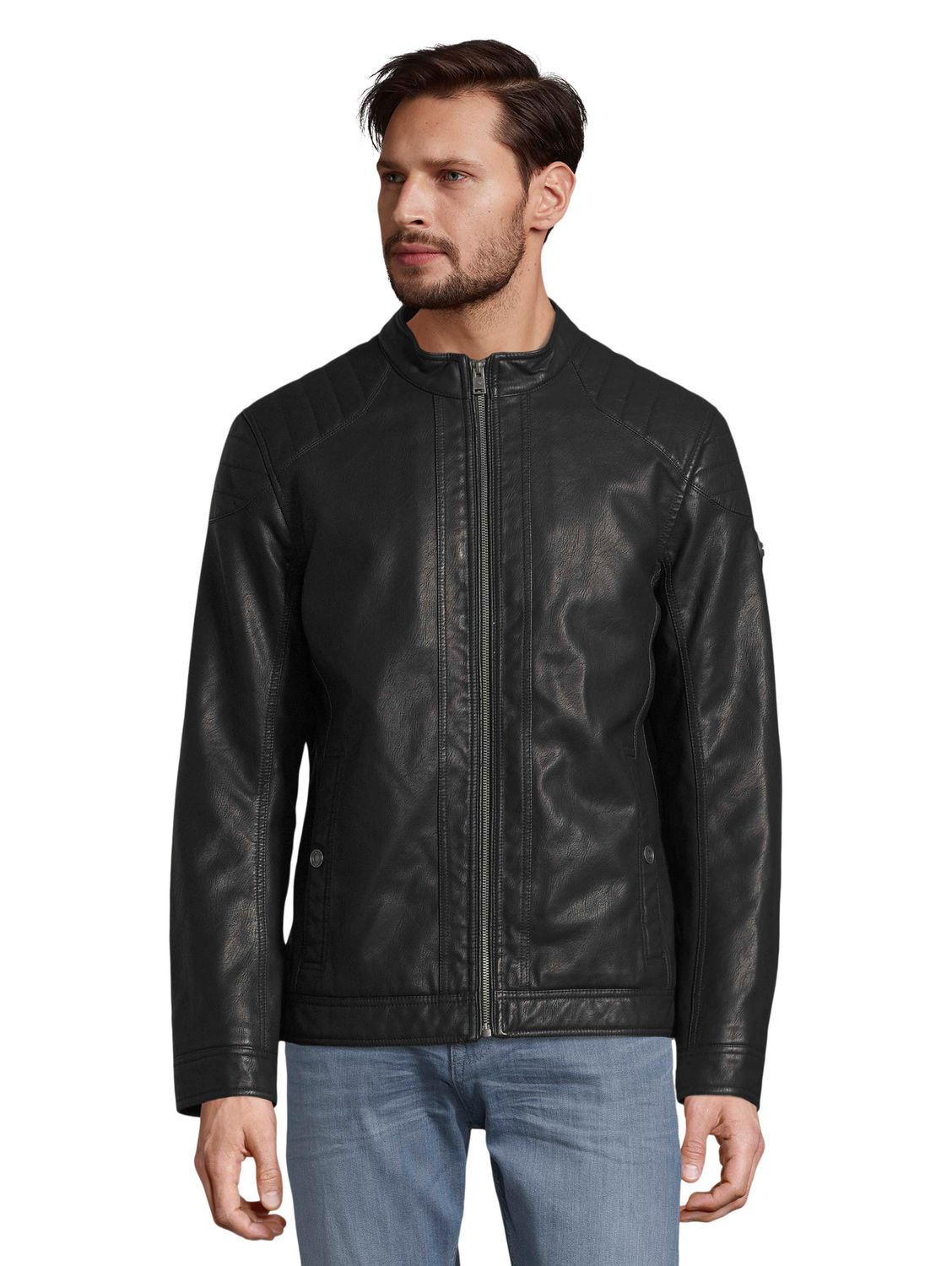 TOM TAILOR Lederimitatjacke, mit Stehkragen günstig online kaufen