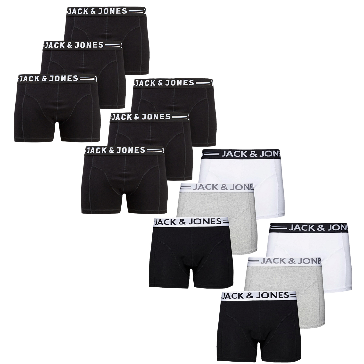 Jack & Jones Herren Boxershort SENSE - 6er 9er 12er PACK