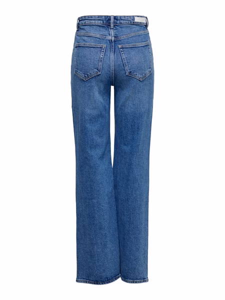 Only Damen Jeans ONLJUICY HW WIDE LEG DES DNM REA995 - Comfort Fit - Blau - Dark Medium Blue Denim Only Damen Jeans ONLJUICY HW WIDE LEG DES DNM REA995 - Comfort Fit - Blau - Dark Medium Blue Denim
