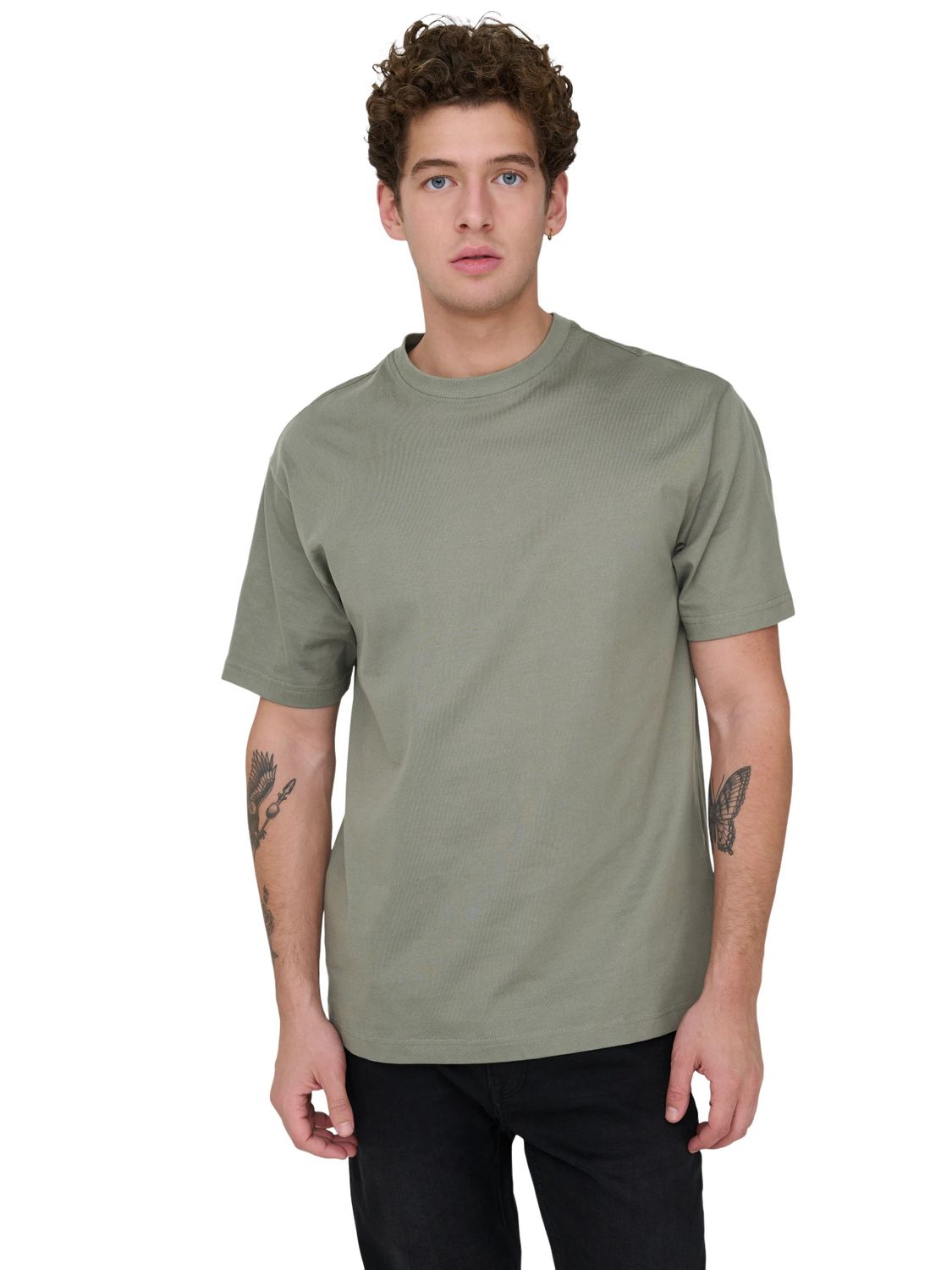 Only & Sons Herren Rundhals T-Shirt ONSFRED - Relaxed Fit günstig online kaufen