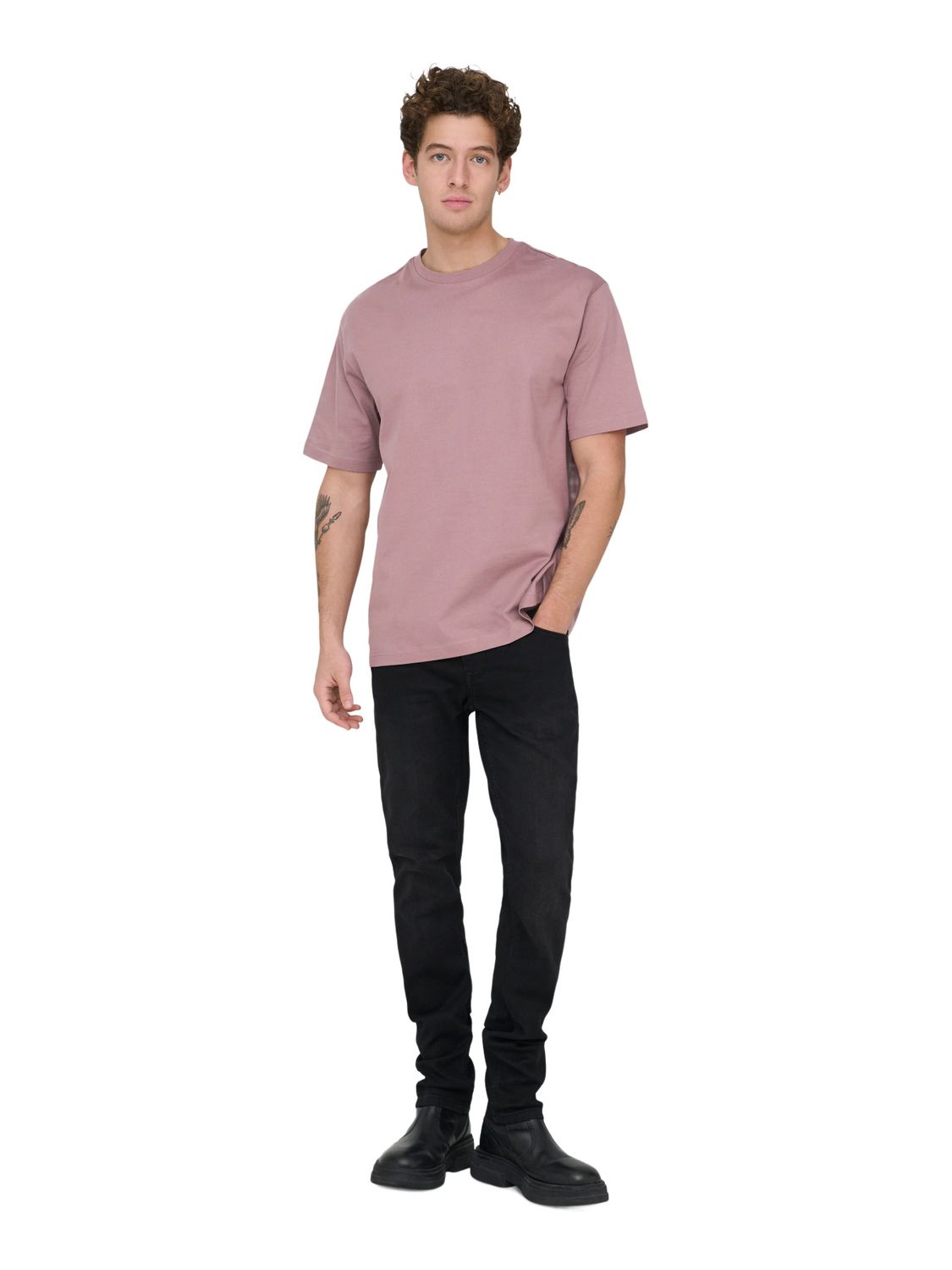 Only & Sons Herren Rundhals T-Shirt ONSFRED - Relaxed Fit günstig online kaufen