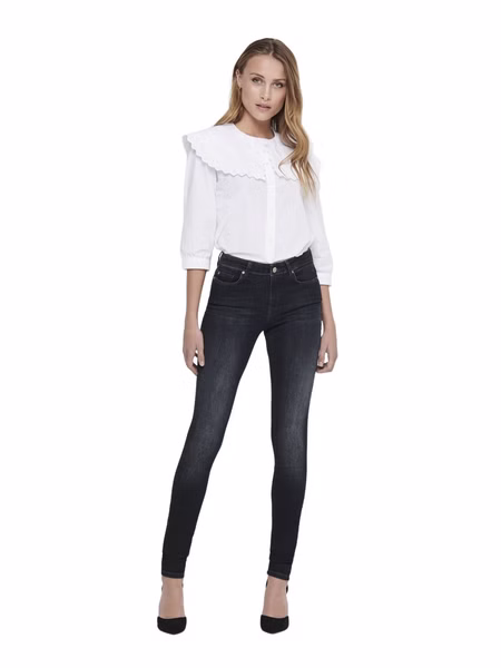 Only Damen Jeans ONLSHAPE REG SKINNY REA095 - Skinny Fit - Schwarz- Black Denim Only Damen Jeans ONLSHAPE REG SKINNY REA095 - Skinny Fit - Schwarz- Black Denim