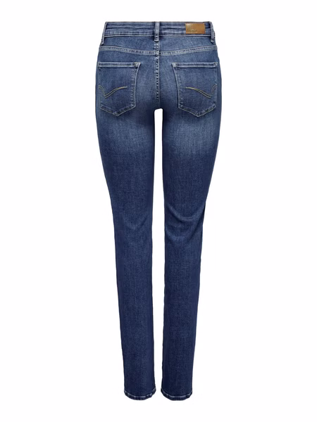 Only Damen Jeans ONLALICIA REG STRT DNM DOT879 - Straight Fit - Blau - Medium Blue Denim Only Damen Jeans ONLALICIA REG STRT DNM DOT879 - Straight Fit - Blau - Medium Blue Denim