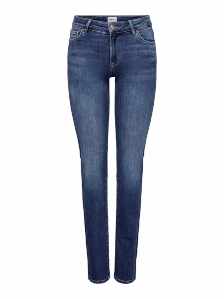 Only Damen Jeans ONLALICIA REG STRT DNM DOT879 - Straight Fit - Blau - Medium Blue Denim Only Damen Jeans ONLALICIA REG STRT DNM DOT879 - Straight Fit - Blau - Medium Blue Denim