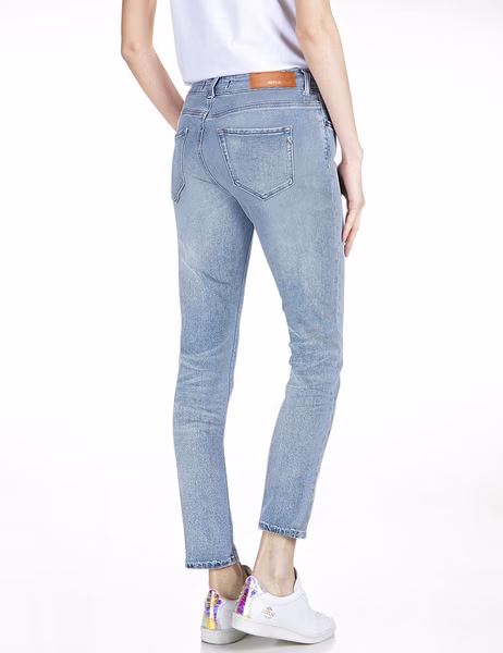 Replay Damen Jeans FAABY - Slim Fit - Blau - Light Blue Replay Damen Jeans FAABY - Slim Fit - Blau - Light Blue