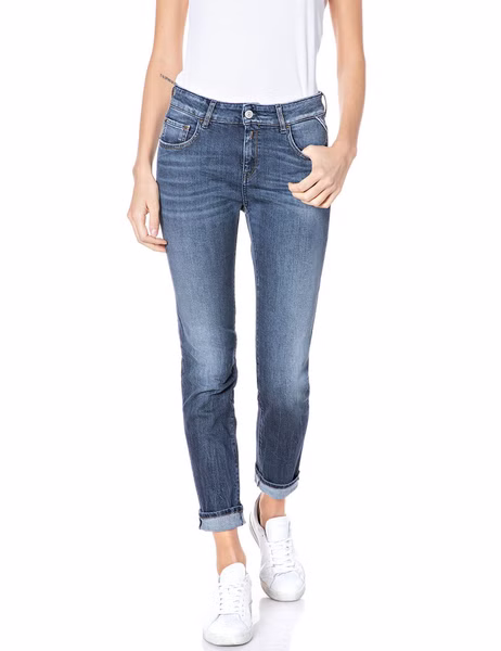 Replay Damen Jeans FAABY - Slim Fit - Blau - Mid Blue Replay Damen Jeans FAABY - Slim Fit - Blau - Mid Blue