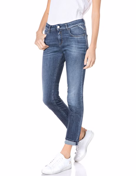 Replay Damen Jeans FAABY - Slim Fit - Blau - Mid Blue Replay Damen Jeans FAABY - Slim Fit - Blau - Mid Blue
