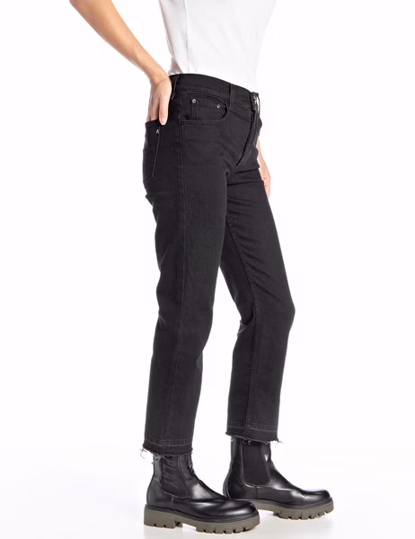 Replay Damen Jeans MAIJKE - Straight Fit - Schwarz - Black Replay Damen Jeans MAIJKE - Straight Fit - Schwarz - Black