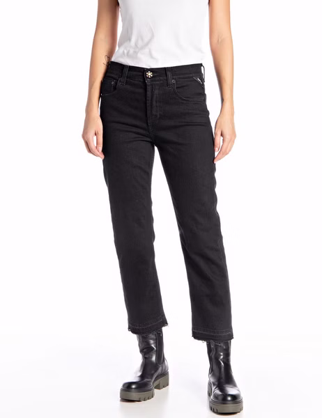 Replay Damen Jeans MAIJKE - Straight Fit - Schwarz - Black Replay Damen Jeans MAIJKE - Straight Fit - Schwarz - Black