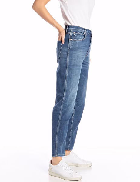 Replay Damen Jeans KEIDA - Baloon Fit - Blau - Medium Blue Replay Damen Jeans KEIDA - Baloon Fit - Blau - Medium Blue