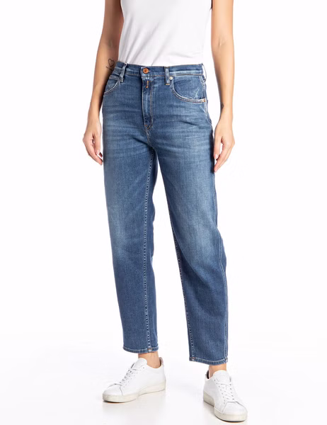 Replay Damen Jeans KEIDA - Baloon Fit - Blau - Medium Blue Replay Damen Jeans KEIDA - Baloon Fit - Blau - Medium Blue