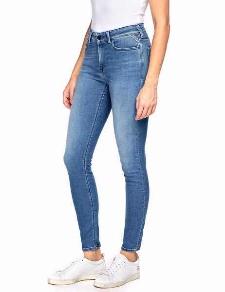 Replay Damen Jeans LUZIEN - Skinny Fit - Blau - Medium Blue Denim Replay Damen Jeans LUZIEN - Skinny Fit - Blau - Medium Blue Denim