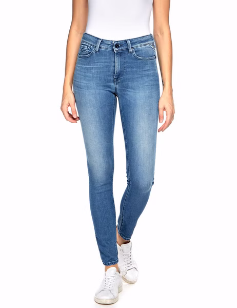 Replay Damen Jeans LUZIEN - Skinny Fit - Blau - Medium Blue Denim Replay Damen Jeans LUZIEN - Skinny Fit - Blau - Medium Blue Denim