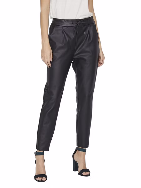 Vero Moda Damen Kunstleder Hose VMEVA MR LOOSE STRING COATED Vero Moda Damen Kunstleder Hose VMEVA MR LOOSE STRING COATED