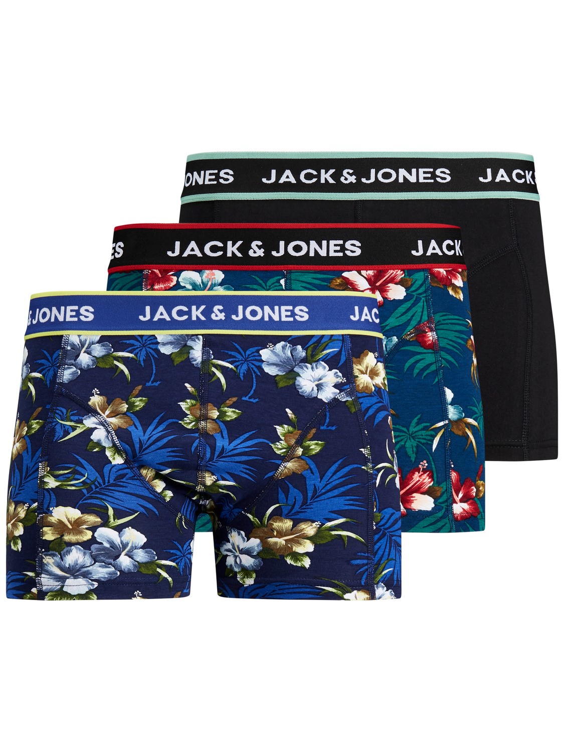 Jack & Jones Herren Boxershort JACFLOWER TRUNKS 3er Pack