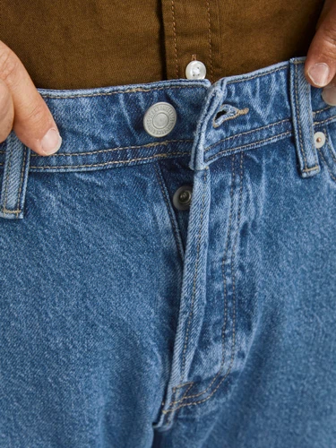 Jack & Jones Herren Jeans JJICHRIS JJORIGINAL MF 412 - Relaxed Fit - Blau - Blue Denim