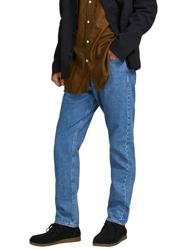 Jack & Jones Herren Jeans JJICHRIS JJORIGINAL MF 412 - Relaxed Fit - Blau - Blue Denim