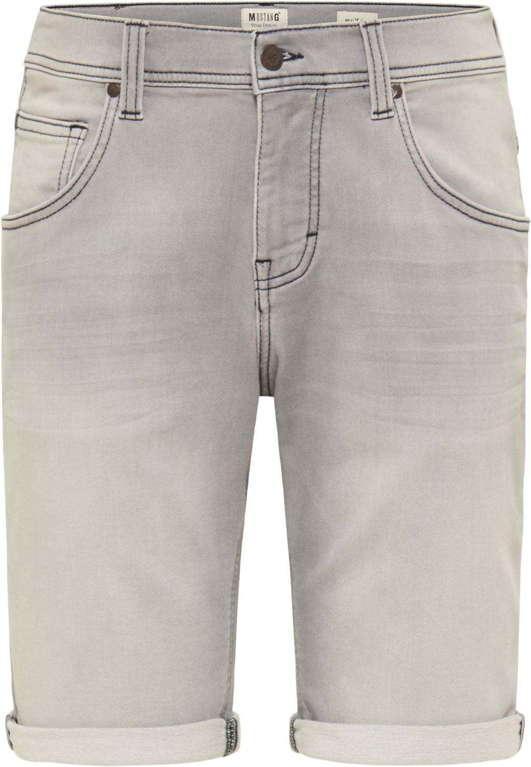 Mustang Herren Jeans Short CHICAGO - Grau - Grey Denim