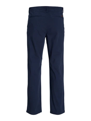 Jack & Jones Herren Chino Hose JPSTKANE JJBOWIE SA - Comfort Fit Blau - Navy Blazer