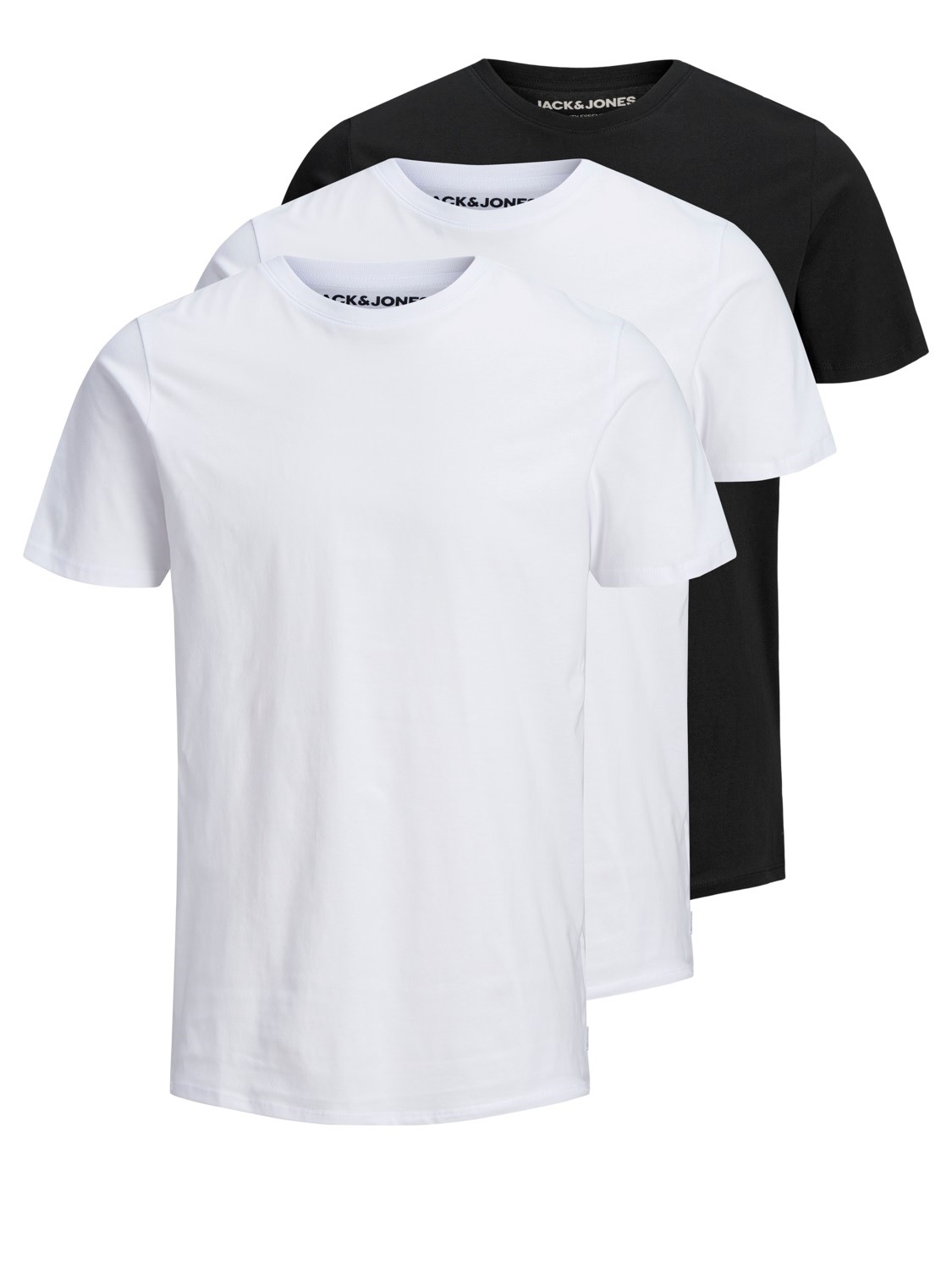 Jack & Jones Herren Rundhals T-Shirt JJEORGANIC BASIC 3er PACK - Slim Fit