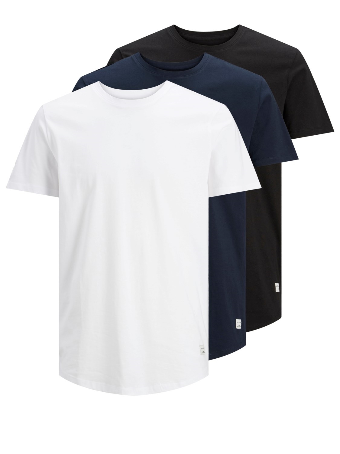 Jack & Jones Herren Rundhals T-Shirt JJENOA 3er PACK - Regular Fit