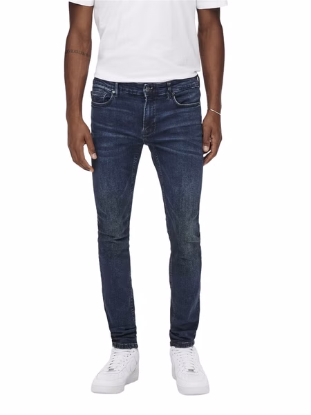 Only & Sons Herren Jeans ONSWARP SKINNY BLUE MA 9809 - Skinny Fit - Blau - Blue Denim Only & Sons Herren Jeans ONSWARP SKINNY BLUE MA 9809 - Skinny Fit - Blau - Blue Denim