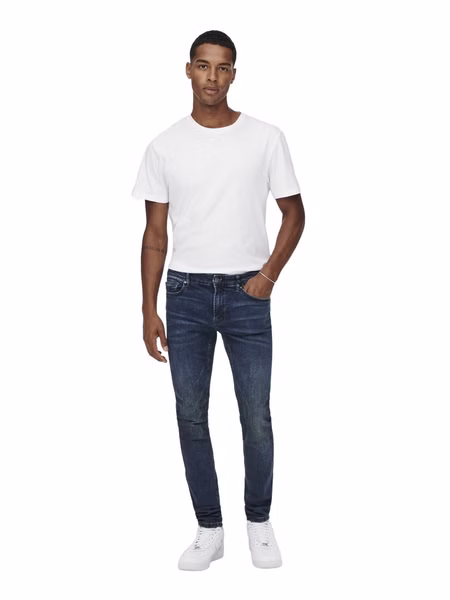 Only & Sons Herren Jeans ONSWARP SKINNY BLUE MA 9809 - Skinny Fit - Blau - Blue Denim Only & Sons Herren Jeans ONSWARP SKINNY BLUE MA 9809 - Skinny Fit - Blau - Blue Denim