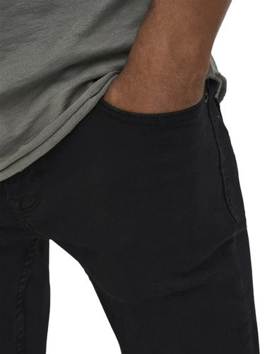 Only & Sons Herren Jeans ONSLOOM PK 1418 - Slim Fit - Schwarz - Black Denim
