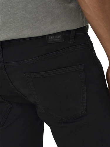 Only & Sons Herren Jeans ONSLOOM PK 1418 - Slim Fit - Schwarz - Black Denim