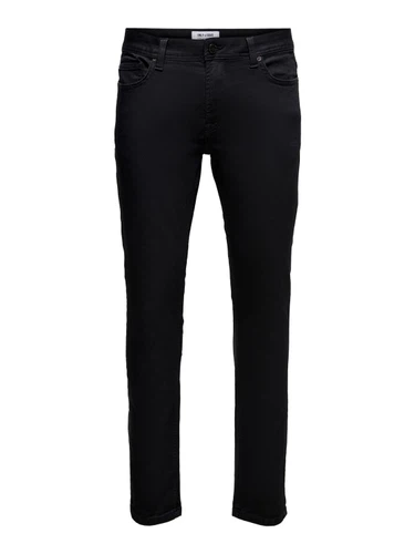 Only & Sons Herren Jeans ONSLOOM PK 1418 - Slim Fit - Schwarz - Black Denim