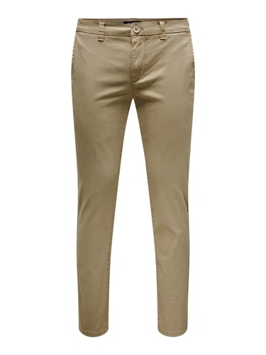 Only & Sons Herren Chino Hose ONSPETE - Slim Fit - Blau Beige